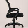 Компьютерное кресло TopChairs Simple офисное черное в обивке из текстиля с сеткой, механизм качания Top Gun в Самаре