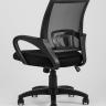 Компьютерное кресло TopChairs Simple офисное черное в обивке из текстиля с сеткой, механизм качания Top Gun в Самаре