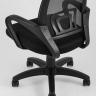 Компьютерное кресло TopChairs Simple офисное черное в обивке из текстиля с сеткой, механизм качания Top Gun в Самаре