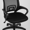 Компьютерное кресло TopChairs Simple офисное черное в обивке из текстиля с сеткой, механизм качания Top Gun в Самаре