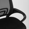 Компьютерное кресло TopChairs Simple офисное черное в обивке из текстиля с сеткой, механизм качания Top Gun в Самаре