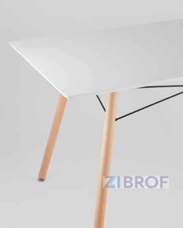 Eames DSW Rectangle белый, каркас дерево и сталь, столешница МДФ в Самаре