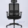 для руководителя TopChairs Post офисное черное обивка сетка ткань крестовина пластик в Самаре