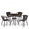 Комплект плетеной мебели T282ANT/Y137C-W53 Brown (4+1) в Самаре