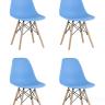 Стул Eames DSW голубой, литой полипропилен, стальной каркас, массив бука, 4 шт. в Самаре