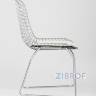 Bertoia хромированный металл с белой подушкой из экокожи в Самаре