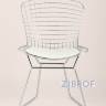 Bertoia хромированный металл с белой подушкой из экокожи в Самаре