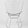 Bertoia хромированный металл с белой подушкой из экокожи в Самаре