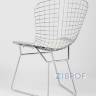 Bertoia хромированный металл с белой подушкой из экокожи в Самаре