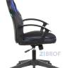 компьютерное игровое Бюрократ VIKING-11/BL-BLUE черный/синий обивка экокожа/ткань крестовина пла в Самаре