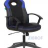 компьютерное игровое Бюрократ VIKING-11/BL-BLUE черный/синий обивка экокожа/ткань крестовина пла в Самаре