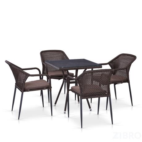 Комплект мебели из иск. ротанга T282BNT/Y35B-W2390 Brown (4+1) в Самаре