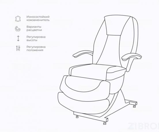 Косметологическое кресло - Нега, с поворотным механизмом 4 мотора в Самаре