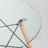 Eames D80 стол стеклянный, 4 стула Eames DSW белые в Самаре