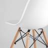 Eames D80 стол стеклянный, 4 стула Eames DSW белые в Самаре