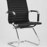 Кресло офисное TopChairs Visit черное в обивке из экокожи в Самаре