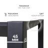 Стол офисный ST45 черный/ЛДСП белый, 140x80 в Самаре