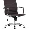 Компьютерное кресло TopChairs City S офисное коричневое, обивка экокожа, механизм качания и регулировки по высоте в Самаре