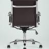 Компьютерное кресло TopChairs City S офисное коричневое, обивка экокожа, механизм качания и регулировки по высоте в Самаре