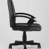 Компьютерное кресло TopChairs Comfort офисное черное в текстильной обивке с механизмом регулировки по высоте в Самаре