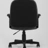 Компьютерное кресло TopChairs Comfort офисное черное в текстильной обивке с механизмом регулировки по высоте в Самаре