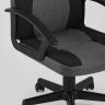 Компьютерное кресло TopChairs Comfort офисное черное в текстильной обивке с механизмом регулировки по высоте в Самаре